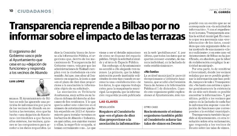 trasnparencia en terrazas